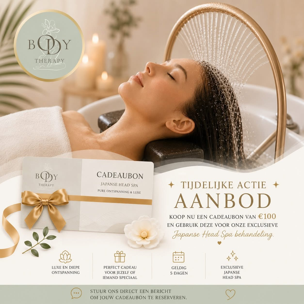 Cadeaubon Actie Japanse headspa - 90 minuten ontspanning € 100