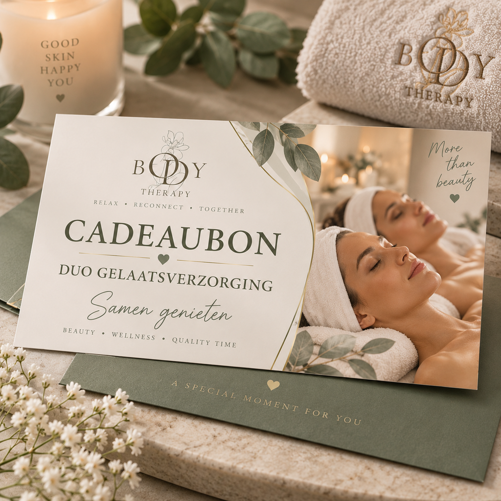 Cadeaubon Actie Duo Gelaatsverzorging - 75 minuten ontspanning € 145
